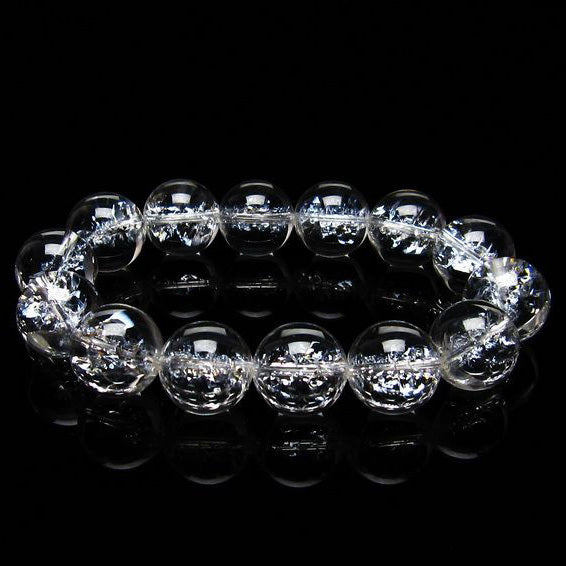 アイリスクォーツ 水晶 ブレスレット 16mm [送料無料] 一点物 111-20216