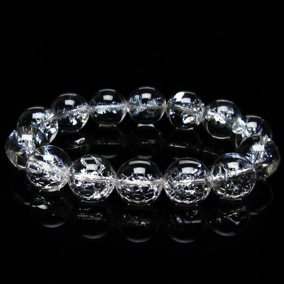 アイリスクォーツ 水晶 ブレスレット 16mm [送料無料] 一点物 111-20218