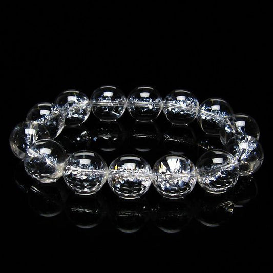 アイリスクォーツ 水晶 ブレスレット 16mm [送料無料] 一点物 111-20219