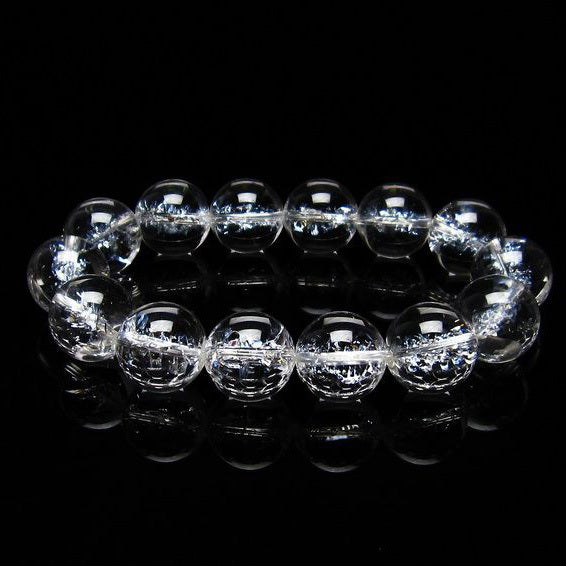 アイリスクォーツ 水晶 ブレスレット 16mm [送料無料] 一点物 111-20220