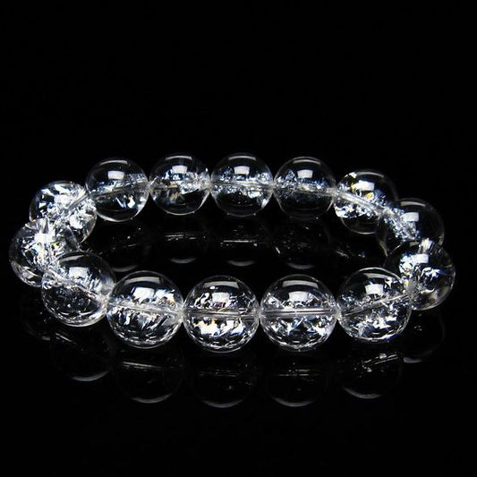 アイリスクォーツ 水晶 ブレスレット 16mm [送料無料] 一点物 111-20221