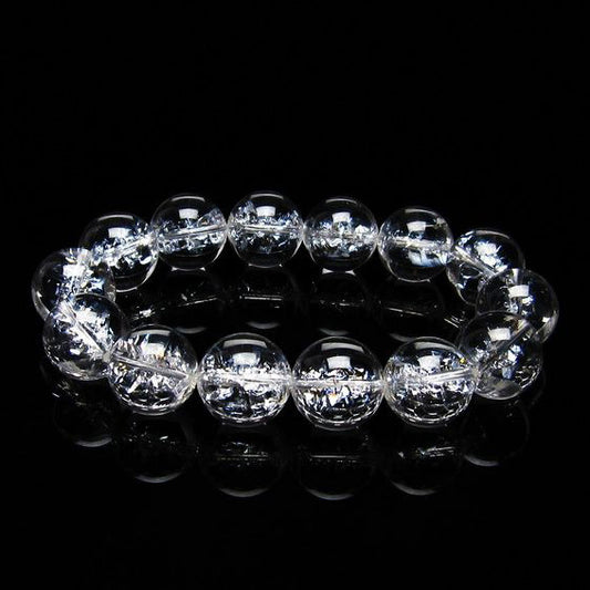 アイリスクォーツ 水晶 ブレスレット 16mm [送料無料] 一点物 111-20223