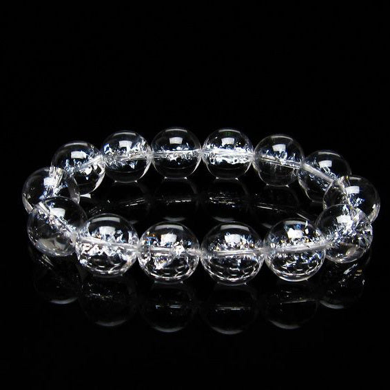 アイリスクォーツ 水晶 ブレスレット 16mm [送料無料] 一点物 111-20224