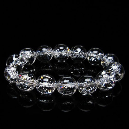 アイリスクォーツ 水晶 ブレスレット 16mm [送料無料] 一点物 111-20225