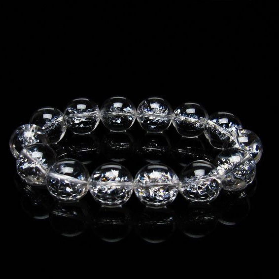 アイリスクォーツ 水晶 ブレスレット 16mm [送料無料] 一点物 111-20226