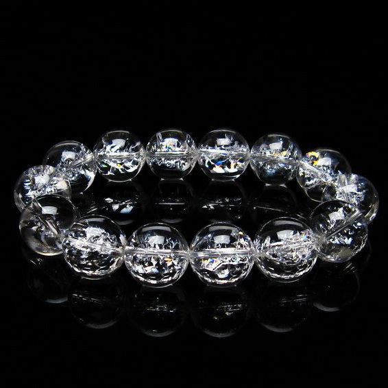 アイリスクォーツ 水晶 ブレスレット 16mm [送料無料] 一点物 111-20228