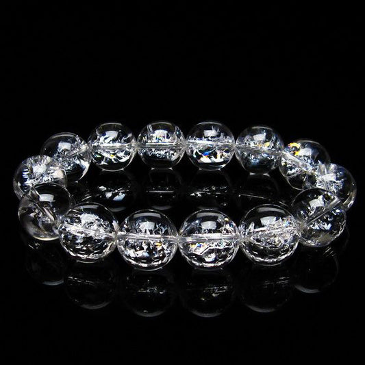 アイリスクォーツ 水晶 ブレスレット 16mm [送料無料] 一点物 111-20228