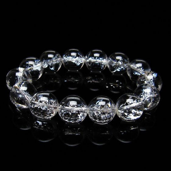 アイリスクォーツ 水晶 ブレスレット 16mm [送料無料] 一点物 111-20229