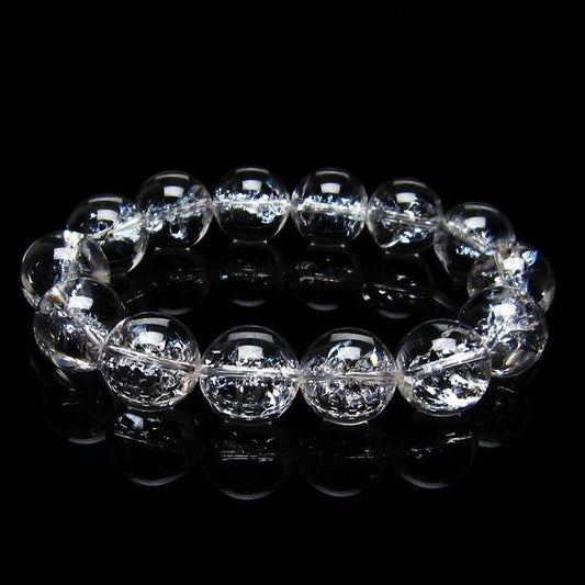 アイリスクォーツ 水晶 ブレスレット 16mm [送料無料] 一点物 111-20229