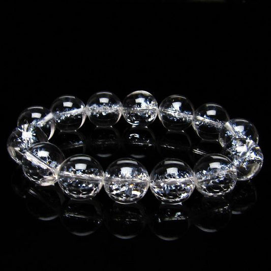 アイリスクォーツ 水晶 ブレスレット 16mm [送料無料] 一点物 111-20231