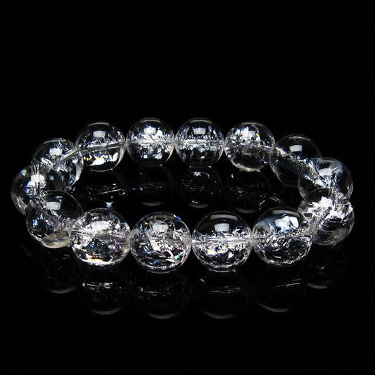アイリスクォーツ 水晶 ブレスレット 16mm [送料無料] 一点物 111-20232