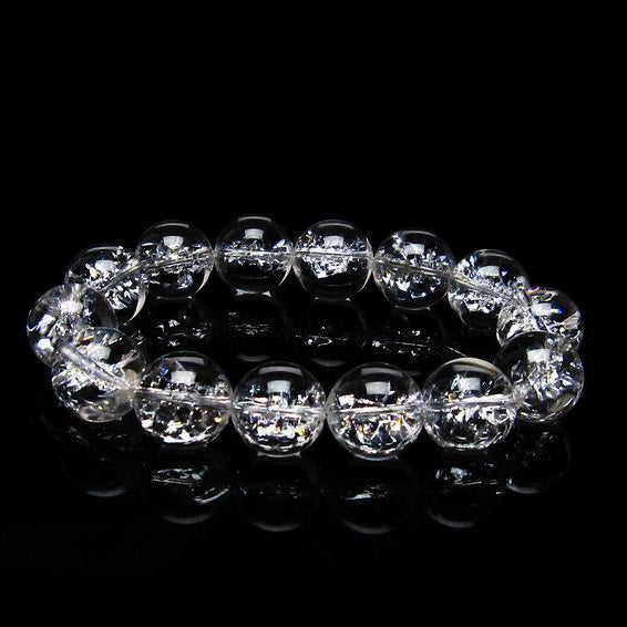 アイリスクォーツ 水晶 ブレスレット 16mm [送料無料] 一点物 111-20233
