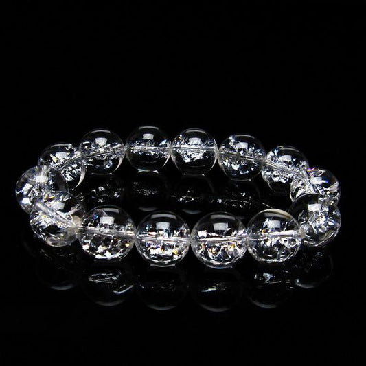 アイリスクォーツ 水晶 ブレスレット 16mm [送料無料] 一点物 111-20233
