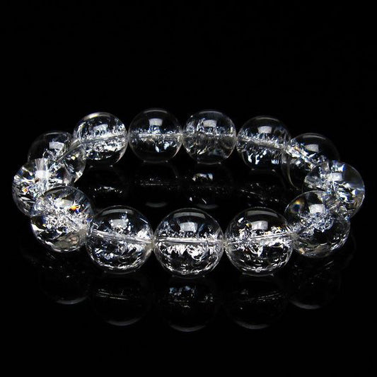 アイリスクォーツ 水晶 ブレスレット 18mm [送料無料] 一点物 111-20235