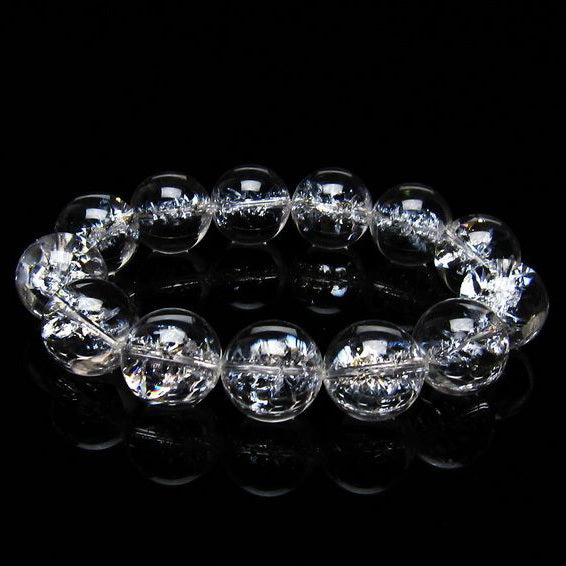 アイリスクォーツ 水晶 ブレスレット 18mm [送料無料] 一点物 111-20238