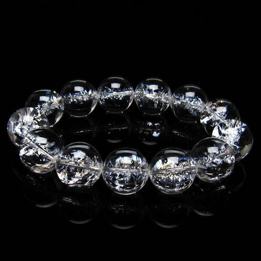 アイリスクォーツ 水晶 ブレスレット 18mm [送料無料] 一点物 111-20238