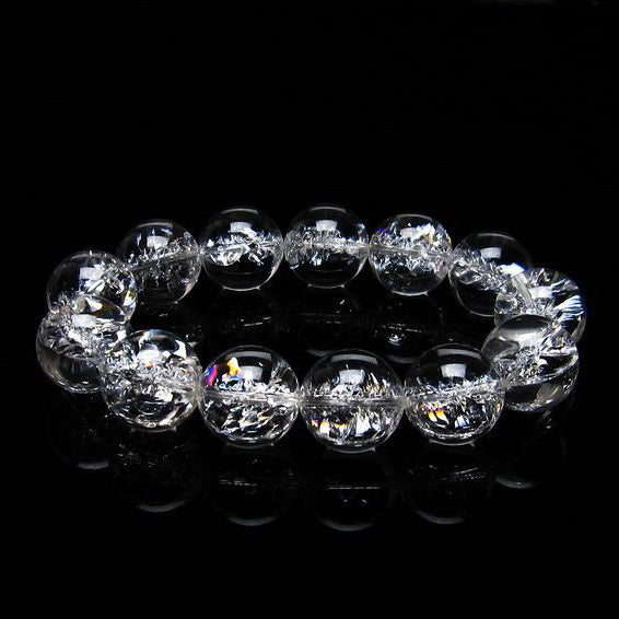 アイリスクォーツ 水晶 ブレスレット 18mm [送料無料] 一点物 111-20240