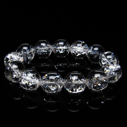 アイリスクォーツ 水晶 ブレスレット 18mm [送料無料] 一点物 111-20242