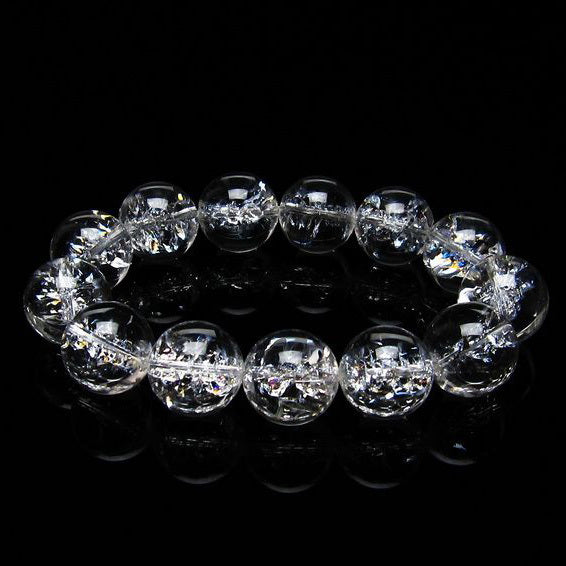 アイリスクォーツ 水晶 ブレスレット 18mm [送料無料] 一点物 111-20244