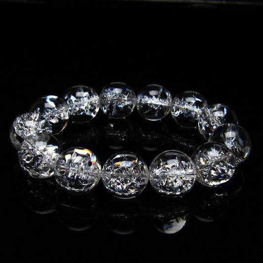 アイリスクォーツ 水晶 ブレスレット 18mm [送料無料] 一点物 111-20247