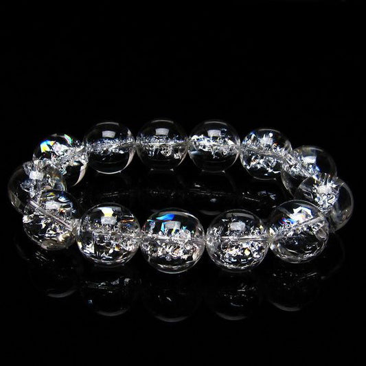 アイリスクォーツ 水晶 ブレスレット 18mm [送料無料] 一点物 111-20248