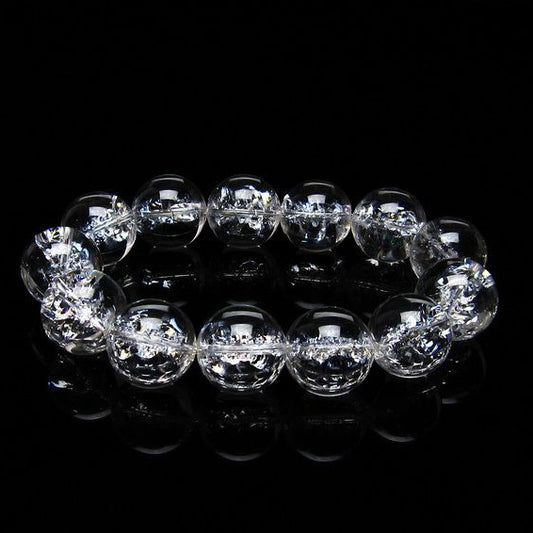 アイリスクォーツ 水晶 ブレスレット 18mm [送料無料] 一点物 111-20249