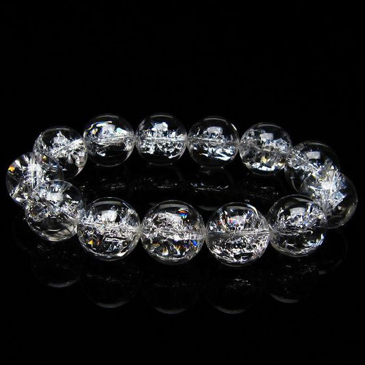 アイリスクォーツ 水晶 ブレスレット 18mm [送料無料] 一点物 111-20251