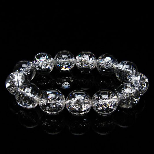 アイリスクォーツ 水晶 ブレスレット 18mm [送料無料] 一点物 111-20253