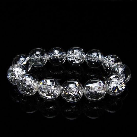 アイリスクォーツ 水晶 ブレスレット 18mm [送料無料] 一点物 111-20254