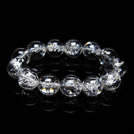 アイリスクォーツ 水晶 ブレスレット 18mm [送料無料] 一点物 111-20255