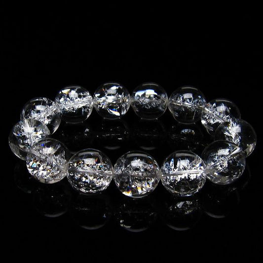 アイリスクォーツ 水晶 ブレスレット 18mm [送料無料] 一点物 111-20256