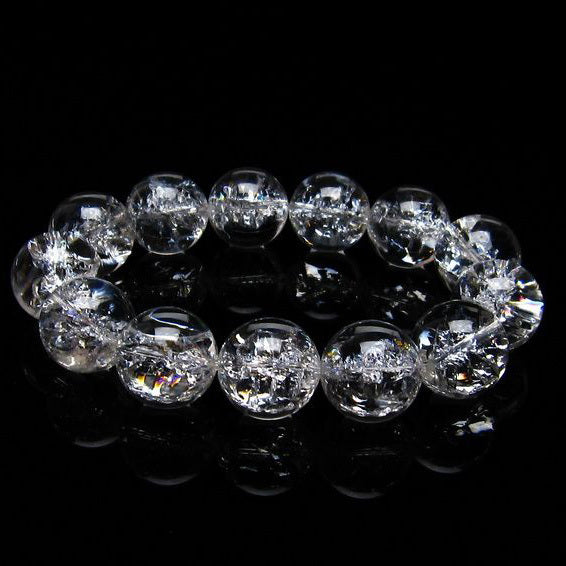 アイリスクォーツ 水晶 ブレスレット 18mm [送料無料] 一点物 111-20258