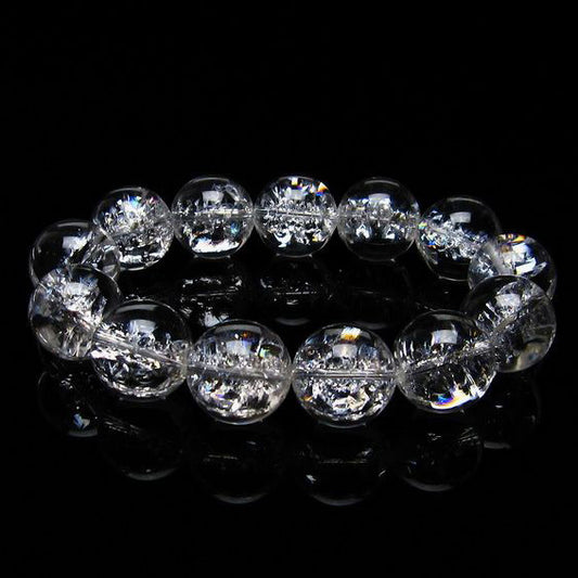 アイリスクォーツ 水晶 ブレスレット 18mm [送料無料] 一点物 111-20259