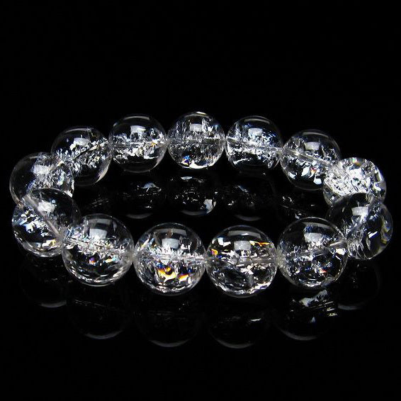 アイリスクォーツ 水晶 ブレスレット 18mm [送料無料] 一点物 111-20260