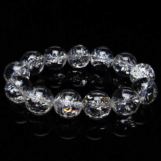 アイリスクォーツ 水晶 ブレスレット 18mm [送料無料] 一点物 111-20260