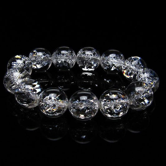 アイリスクォーツ 水晶 ブレスレット 18mm [送料無料] 一点物 111-20261
