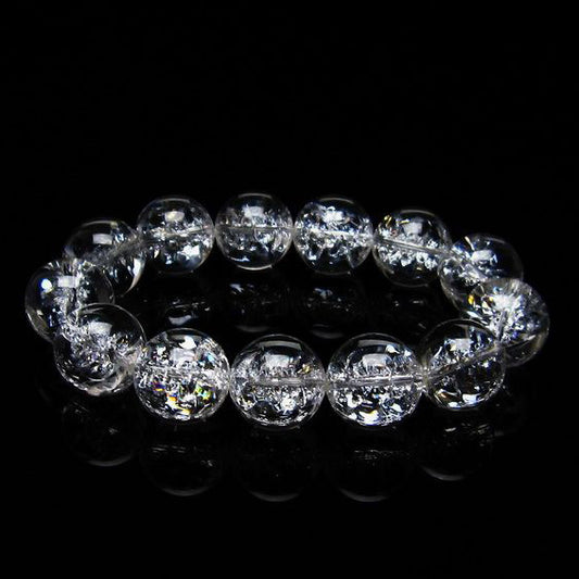 アイリスクォーツ 水晶 ブレスレット 18mm [送料無料] 一点物 111-20264