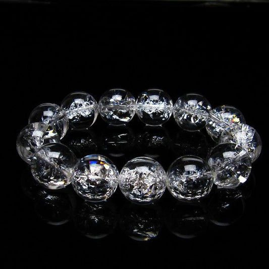 アイリスクォーツ 水晶 ブレスレット 18mm [送料無料] 一点物 111-20265