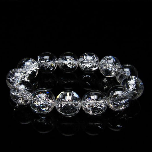 アイリスクォーツ 水晶 ブレスレット 18mm [送料無料] 一点物 111-20266