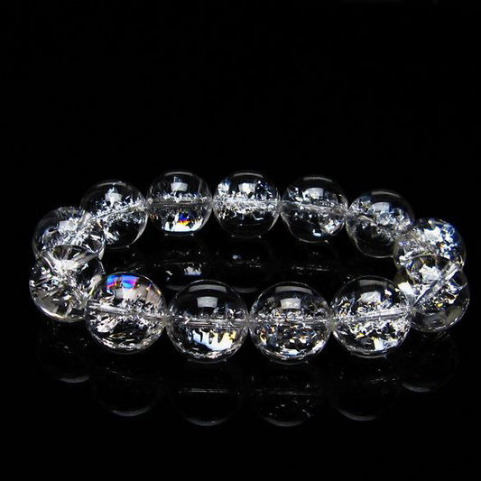 アイリスクォーツ 水晶 ブレスレット 18mm [送料無料] 一点物 111-20273