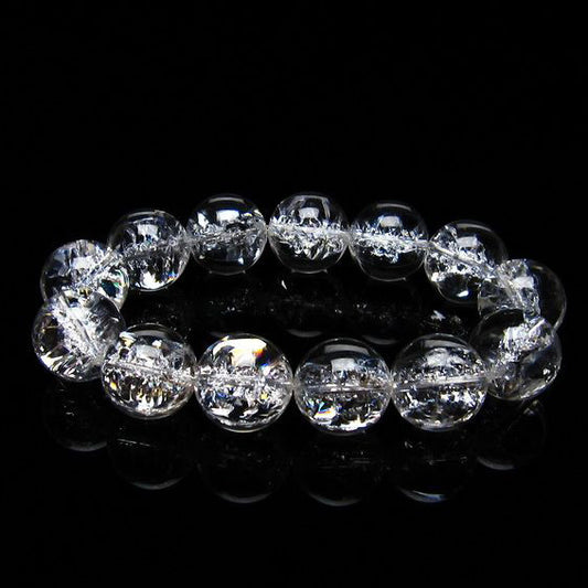 アイリスクォーツ 水晶 ブレスレット 18mm [送料無料] 一点物 111-20277