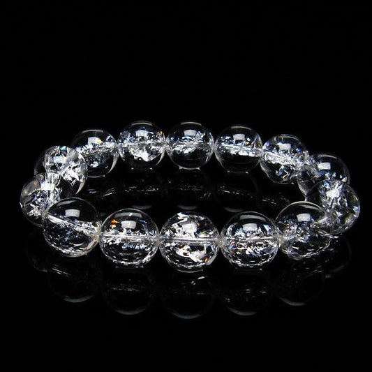 アイリスクォーツ 水晶 ブレスレット 16mm [送料無料] 一点物 111-20281
