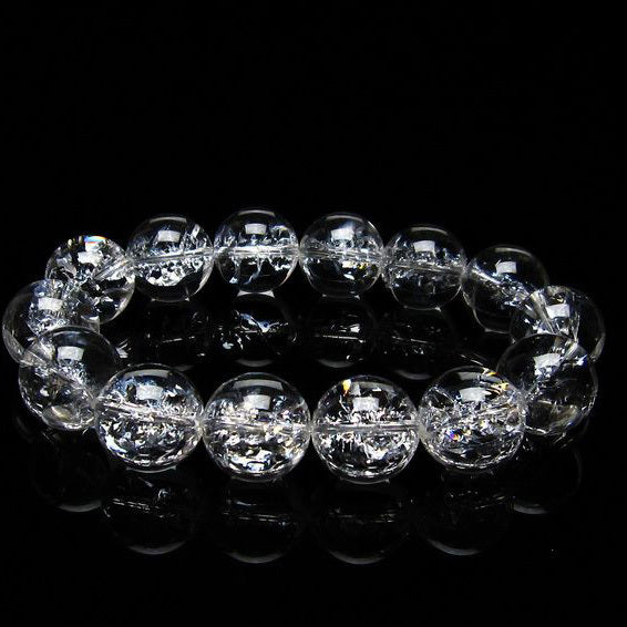 アイリスクォーツ ブレスレット 水晶 ブレス 16mm [送料無料] 一点物 111-20285