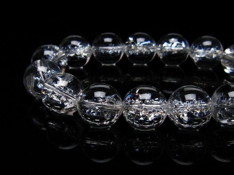 アイリスクォーツ ブレスレット 水晶 ブレス 14mm 一点物 メール便可 [M便 1/10] 111-20292