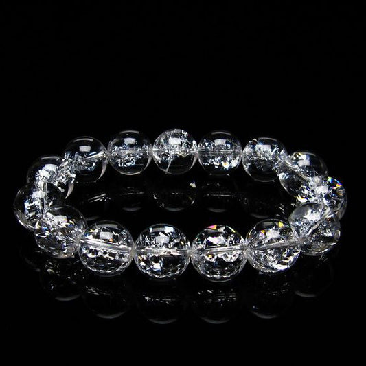 アイリスクォーツ ブレスレット 水晶 ブレス 14mm 一点物 メール便可 [M便 1/10] 111-20293