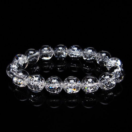 アイリスクォーツ ブレスレット 水晶 ブレス 14mm 一点物 メール便可 [M便 1/10] 111-20295