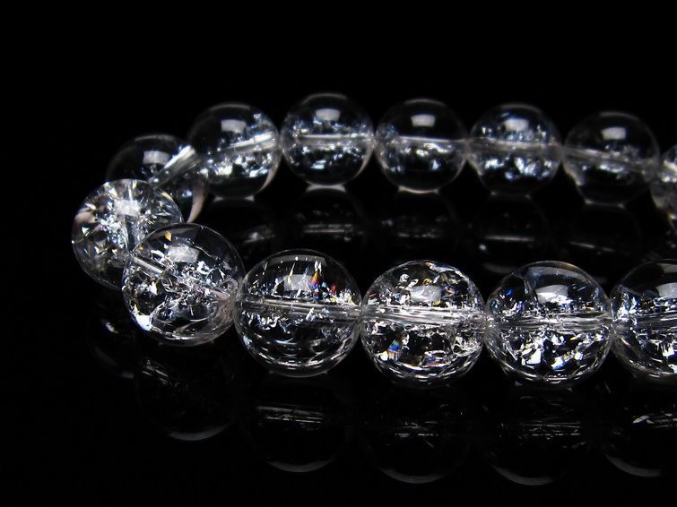 アイリスクォーツ ブレスレット 水晶 ブレス 14mm 一点物 メール便可 [M便 1/10] 111-20297