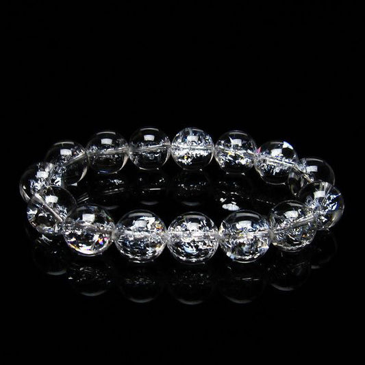 アイリスクォーツ ブレスレット 水晶 ブレス 14mm 一点物 メール便可 [M便 1/10] 111-20299