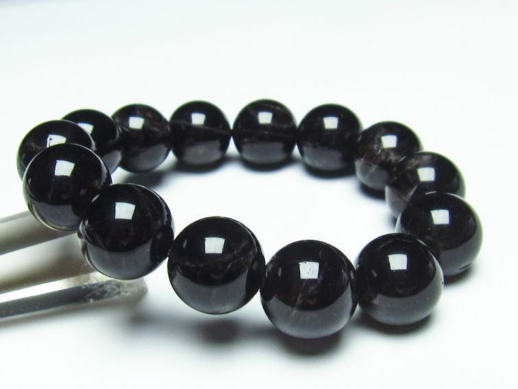 モリオン 黒水晶 ブレスレット 16mm 一点物 メール便可 [M便 1/10] 111-21138