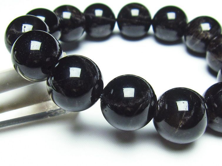 モリオン 黒水晶 ブレスレット 16mm 一点物 メール便可 [M便 1/10] 111-21138